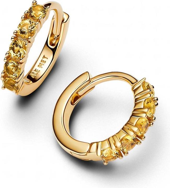 Image du produit Pandora Boucle d'oreille Huggie jaune (Plaqué or, Métal)