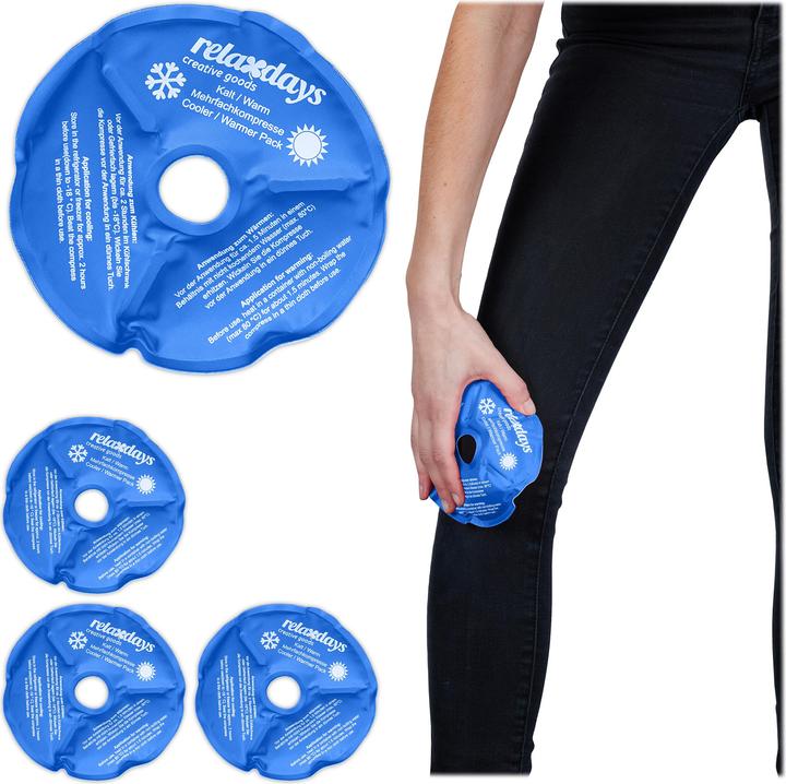 Relaxdays 4x Knie-Kühlpads (4 x, 110 g)