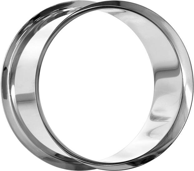 Star Piercing Flared Tunnel silber (ohne Messing, Titan G23)