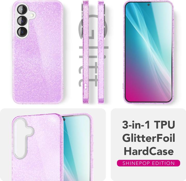 Image du produit Nalia ShinePop - Stabile Glänzende Glitzer Hülle - Glamour Glitter Cover (Samsung Galaxy S25)