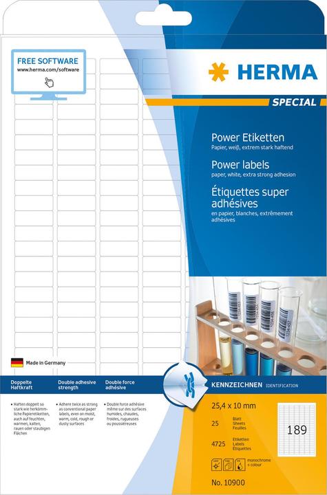 Actual product image Herma Power labels A4