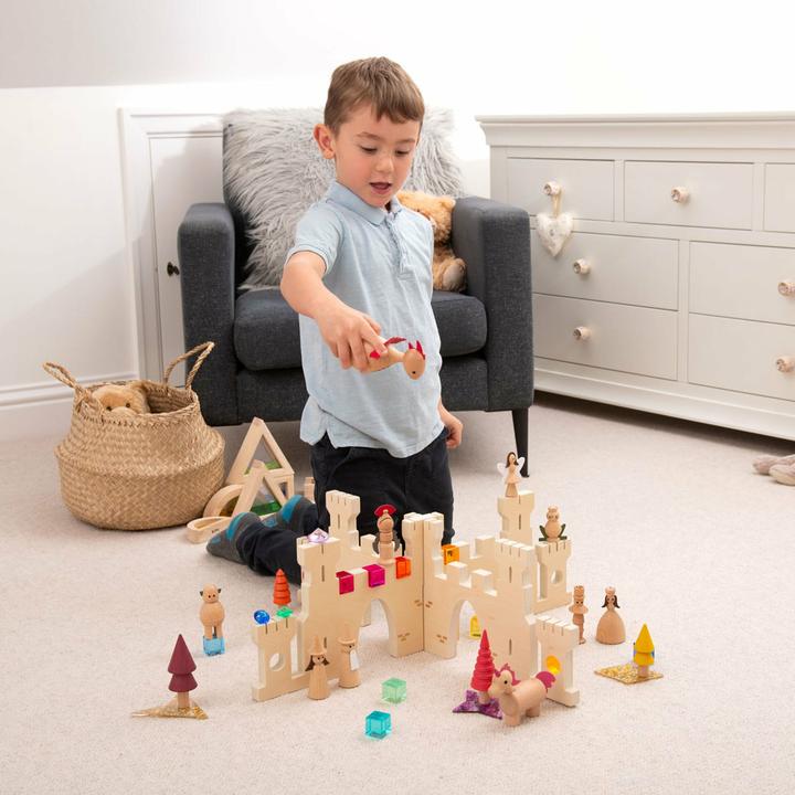 Produktbild TickiT Steckbare Holz Burg Spiel-Kulisse