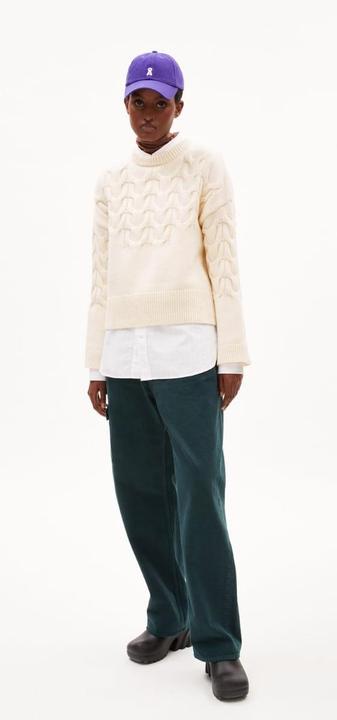 Actual product image Armedangels Alaania Pullover Stand-Up Collar Oatmilk (M)