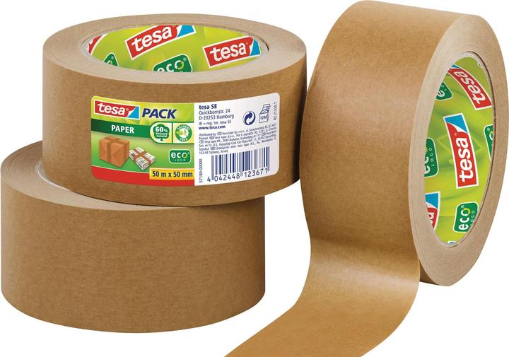 Actual product image tesa 6x PAPER ecoLogo packing tape (50 mm)