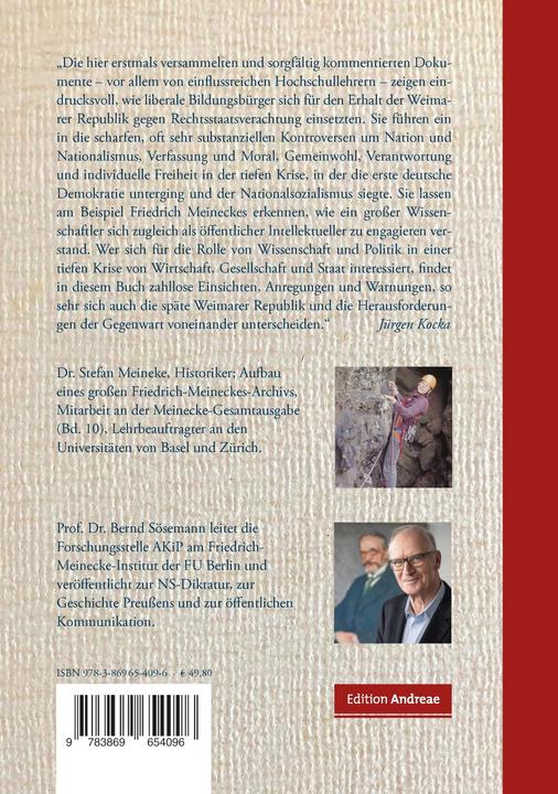 Image du produit Friedrich Meinecke. Vernunftrepublikaner aus Überzeugung (Allemand, Stefan Meineke, Bernd Sösemann, 2023)