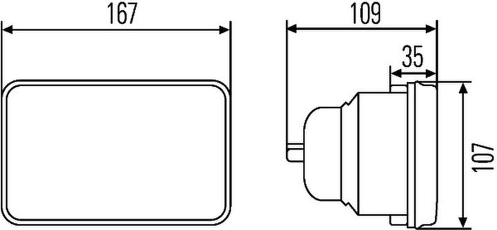 Actual product image Hella Headlight insert halogen installation for AEBI FAUN CASE IH KOMATSU BLUEBIRD