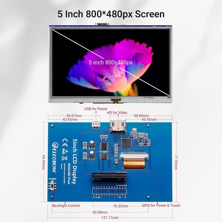 Image du produit Elecrow Écran Raspberry Pi
