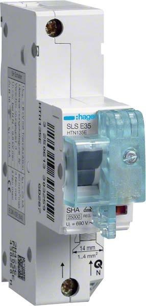Actual product image Hager HAG HTN116C SLS switch 1P Cs 16A top-hat rail