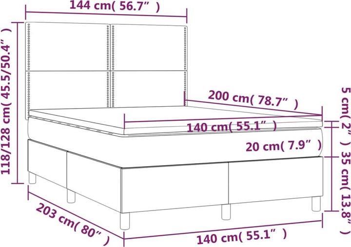 Produktbild VidaXL Anna (140 x 200 cm, 140 x 200 cm)