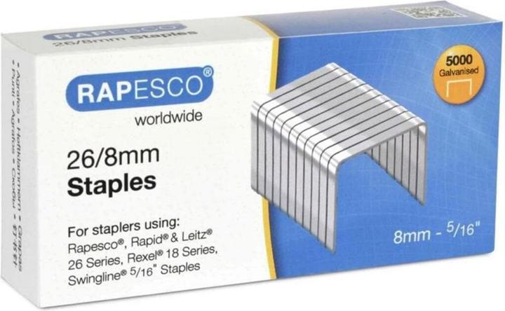 Rapesco S11880Z3 26/8mm galvanised staples - 5,000 pieces (5000 x)