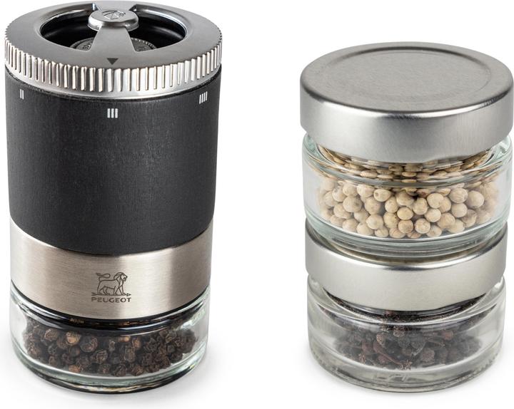 Actual product image Peugeot Pepper mill and 3 storage jars 'Pepperbar u'Select (Pepper)
