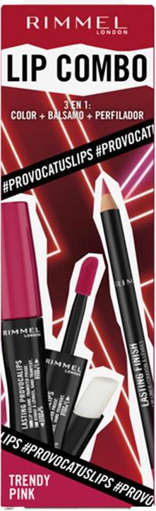 Image du produit Rimmel London Provocalips Lip Combo Trendy Pink 2 U (Lasting Provocalips Pouting Pink - 310 & Lasting Finish Lip Liner Indian Pink - 125)