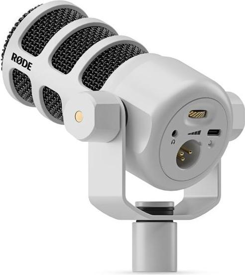 Produktbild RØDE Mikrofon Podmic USB Weiss mit WS14G Popschutz Grün und Kabel