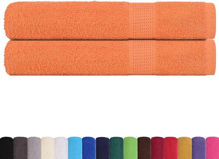 Image du produit VidaXL Serviettes 2 pcs. Orange 100x200 cm 360 g/m² 100% coton Serviette de plage
