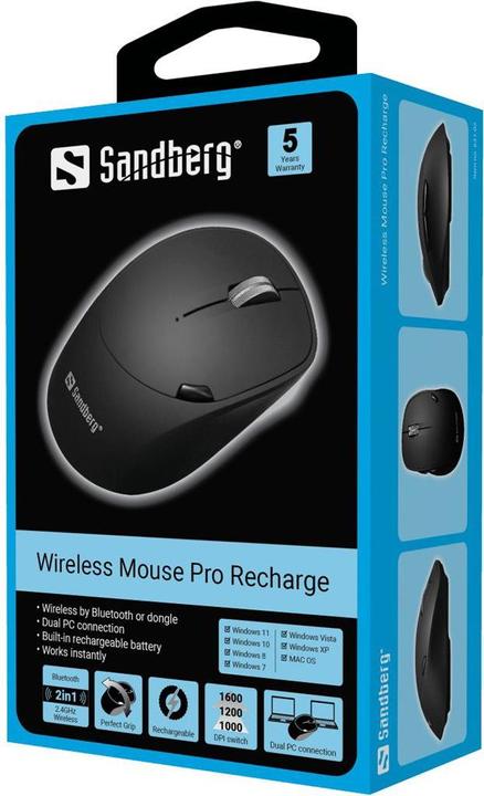 Immagine prodotto Sandberg Ricarica del mouse wireless Pro (Senza fili)
