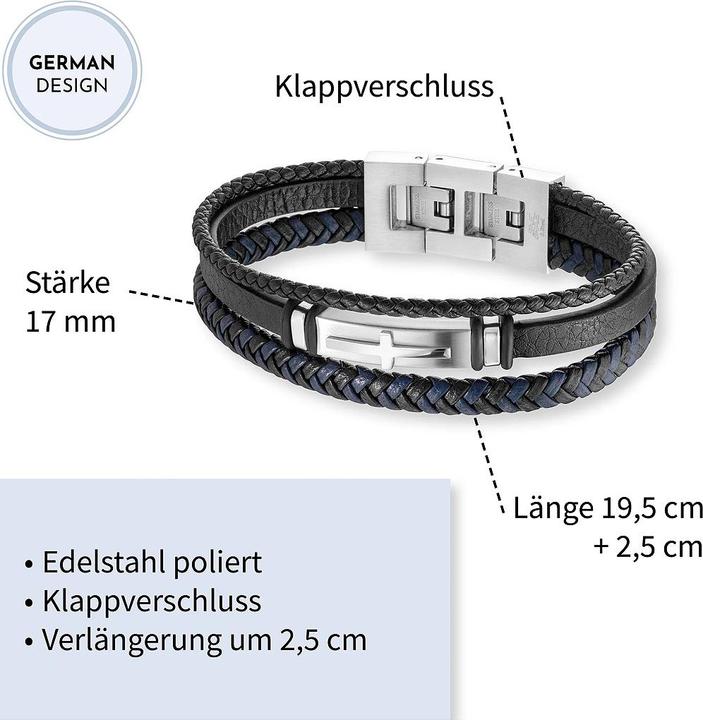 Actual product image Save Brave SBB-LOGAN-BK (21.50 cm, Calfskin, Stainless steel)