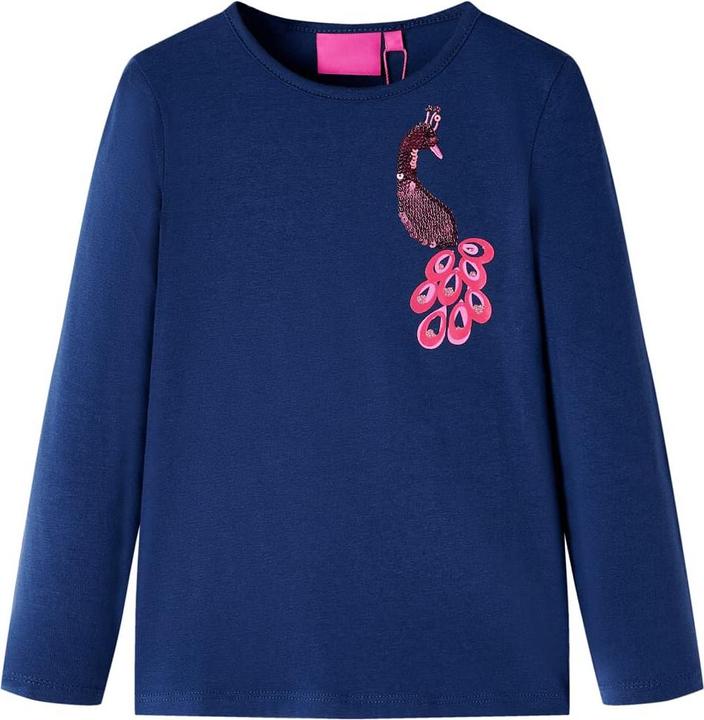 Immagine prodotto VidaXL Camicia da bambino a maniche lunghe blu navy 116,Materiale: 95 % cotone (116)
