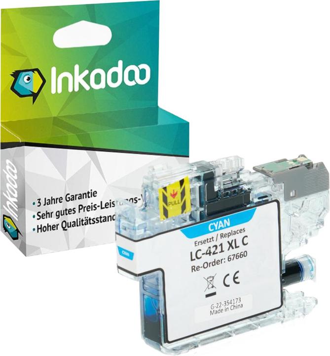 Image du produit Inkadoo Compatible avec Brother LC-421 XL (C)