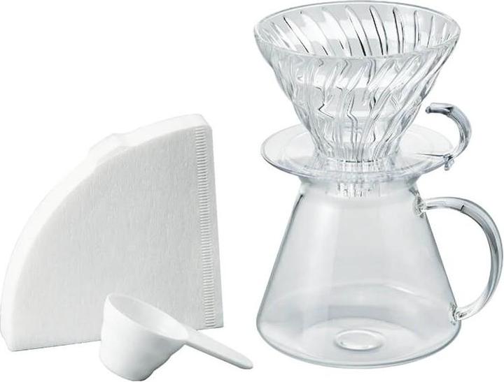 Image du produit Hario V60 Glass Brewing Kit - Set Glass Brewer + Server + Filter (0.60 l)