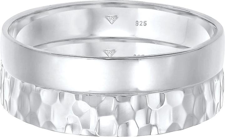 Actual product image Kuzzoi Band Ring, Ring Set (58, 925 Silver)
