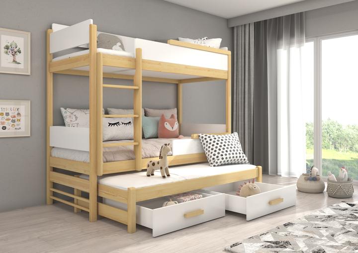 Actual product image ADRK Furniture Bunk Bed Triple QUEEN 200x90 (200cm x 90cm)