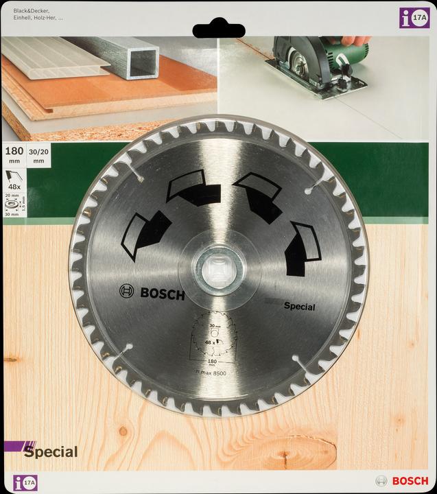 Actual product image Bosch Zubehör Circular saw blade SPECIAL D= 180 mm Bore= 30 mm Z= 48