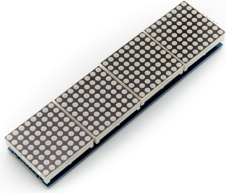 Actual product image Purecrea 4 modules with 8x8 LED Dot Matrix 32x8 Blue with MAX7219 for display