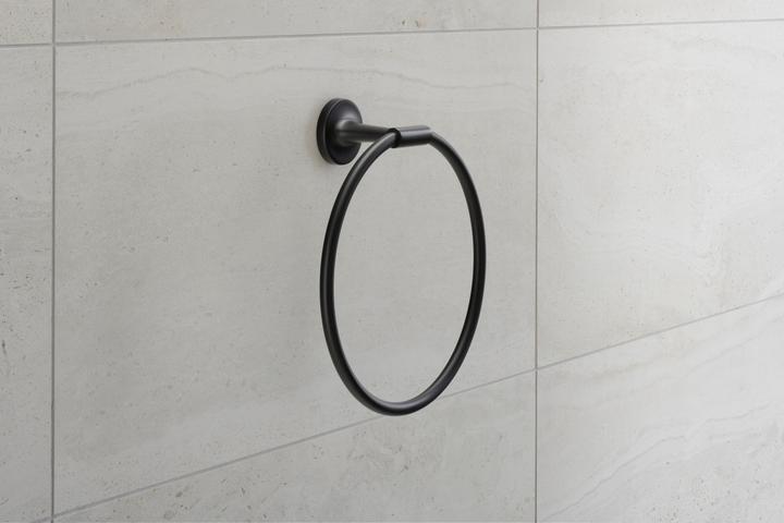Produktbild Duravit Handtuchring Starck T schwarz matt