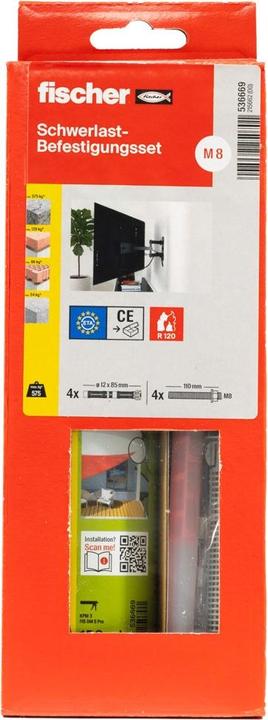 Actual product image Fischer Fisc SBS Set M8 Heavy Duty Be. (Silver, 150 ml)