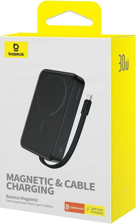 Immagine prodotto Baseus Powerbank Magnetic Mini 10000mAh 30W MagSafe (nero) (10000 mAh, 30 W, 37 Wh)