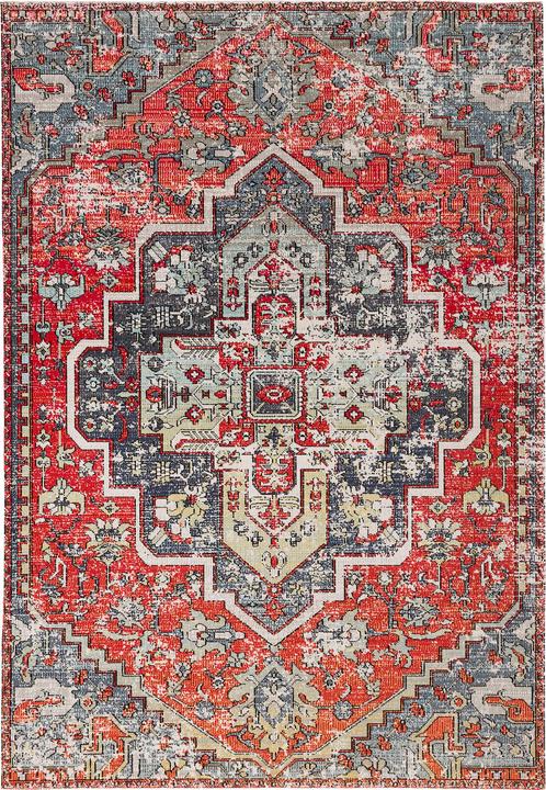 Produktbild Pergamon Kurzflor Designer Teppich Modern Vintage Orient Muster (140 x 200 cm)