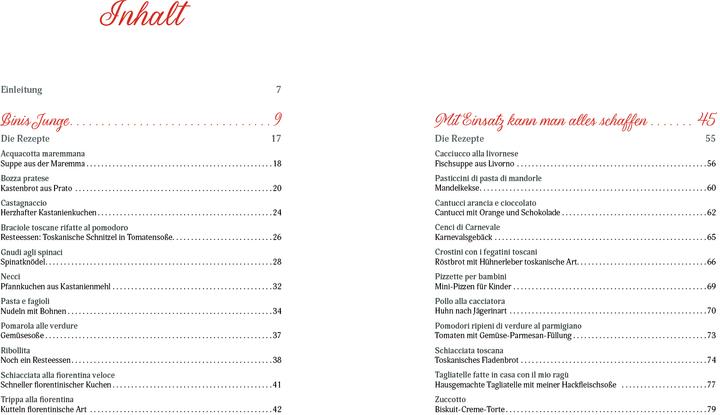 Nutritional values and ingredients Nonnas italienische Küche (German, Silvana Bini, @nonnasilviofficial, 2024)
