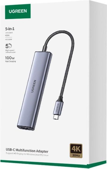 Actual product image Ugreen Adapteris Hub CM478 (USB-C, 5 Ports)