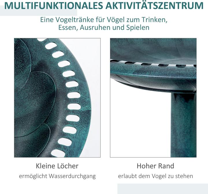 Produktbild Outsunny Vogeltränke mit Ornamentsockel