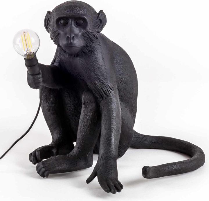 Actual product image Seletti Monkey Lamp Black Led Light (E14)