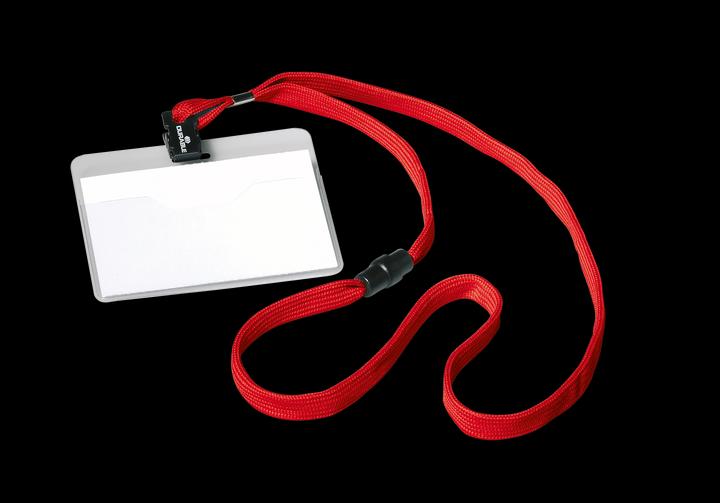 Actual product image Durable Name tag with textile strap