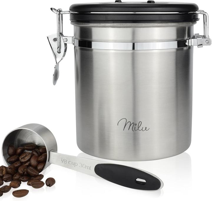Produktbild Milu Edelstahlvorratsdose mit Aromaschutz 500g, silber (1.40 l)