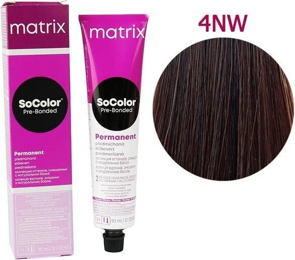 Image du produit Matrix SoColor Pre-Bonded Permanent Blended Collection Cream Haircolor 4NW 4.0