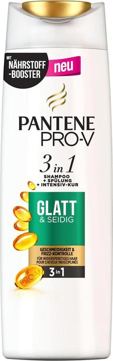 Pantene Glatt & Seidig 3in1 (250 ml, Flüssiges Shampoo)