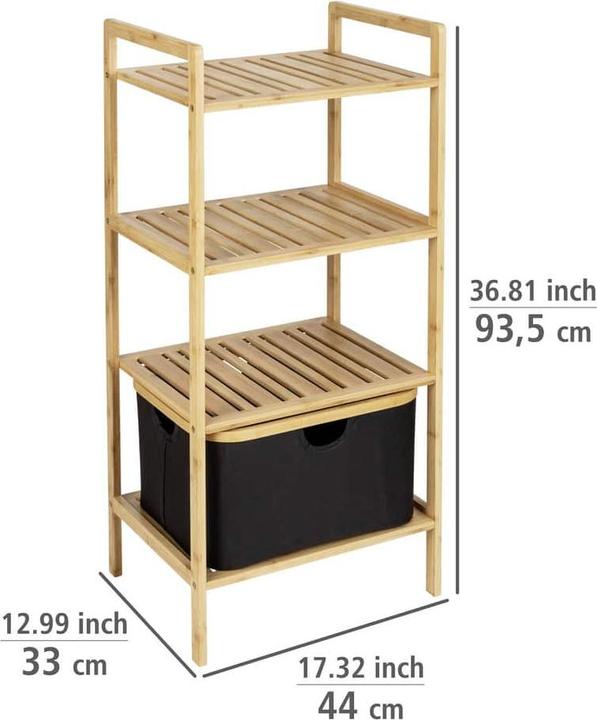 Productafbeelding Wenko Ecori Plank 44 x 93,5 cm, Natuur/Zwart (10 x 36 x 96 cm)