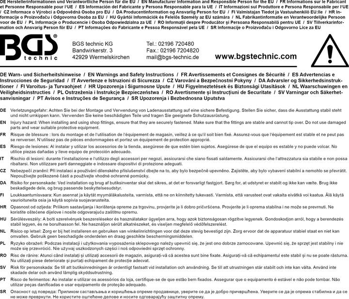 Image du produit BGS Rail de scannage et de tarification pour les étagères Tego