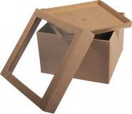 Actual product image Rayher Paper mache box m. Shaker lid, FSC Rec.100%, kra
