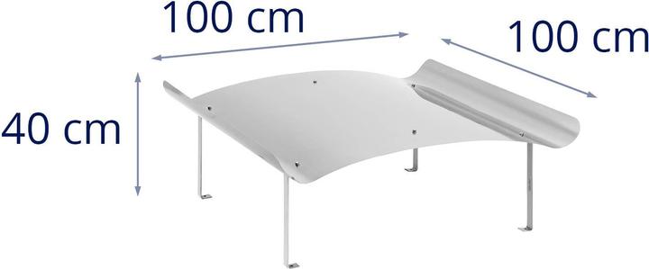 Produktbild MSW Schornsteinabdeckung Edelstahl 100 x 100 x 40 cm Kaminschacht Kaminabdeckung