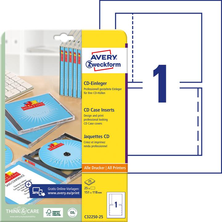 Produktbild Avery CD-Einleger