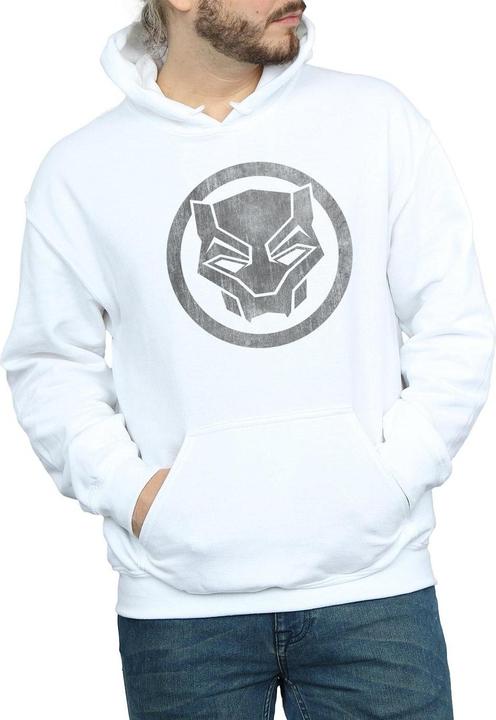 Actual product image Mens Black Panther Distressed Icon Hoodie (L)