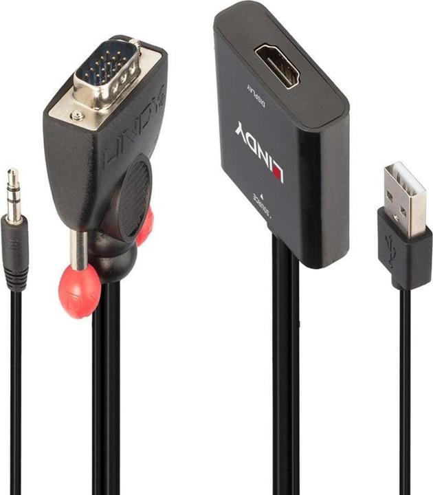 Immagine prodotto Lindy Convertitore da VGA e audio a HDMI (VGA, HDMI, 60 cm)