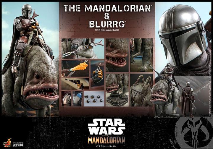 Produktbild Hot Toys Star Wars The Mandalorian Actionfiguren Doppelpack 1/6 The Mandalorian & Blurrg 37 cm