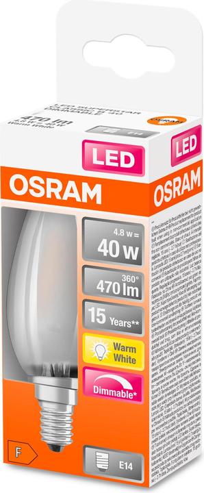Actual product image Osram Led Retrofit Classic B (E14, 4.80 W, 470 lm, 1 x, F)