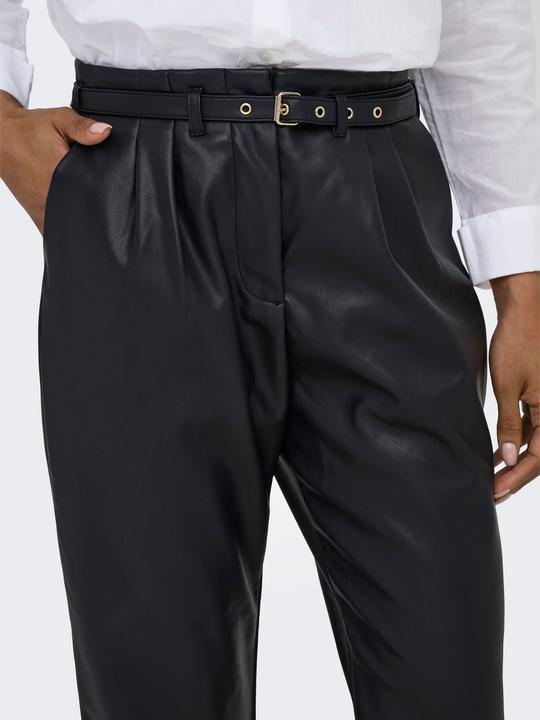 Actual product image Only Comfort Fit Mid Waist Trousers Leather look trousers (M)
