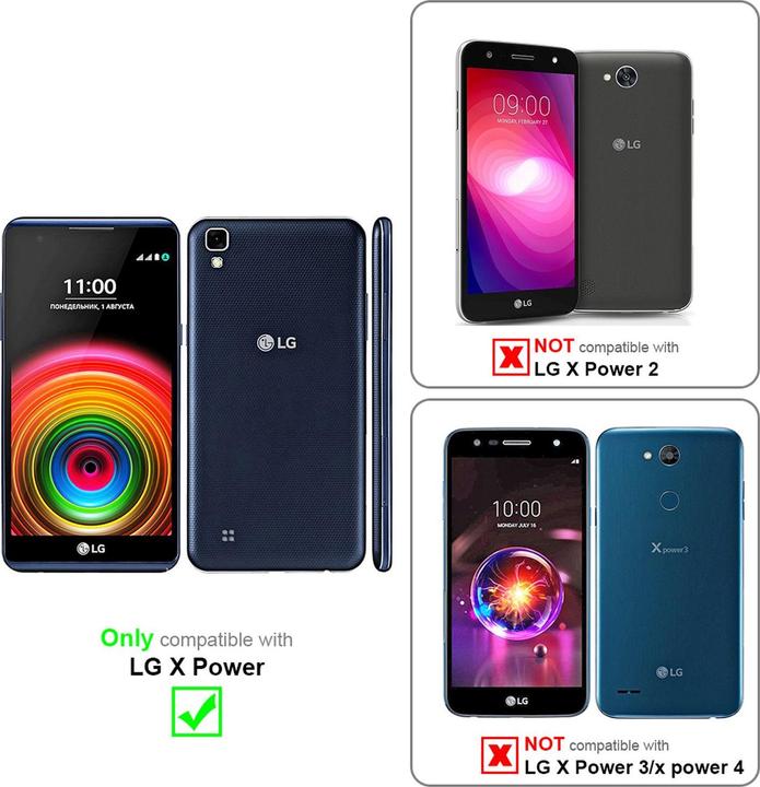 Actual product image Cadorabo Flip like Invisible Cover (LG X Power)